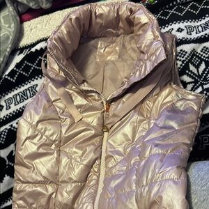 Maurices Quilted Pink/Rose Gold Vest for Stylish Layering